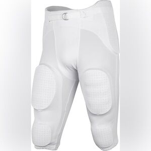 Champro Youth Football  Pants with Built-In Padding - White, Size: Youth XS